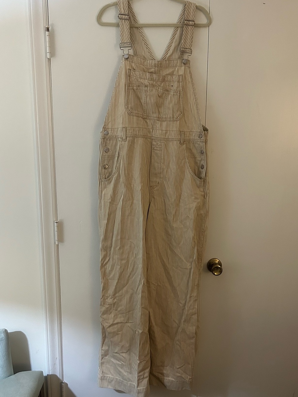 GAP Beige Striped Women's Overalls